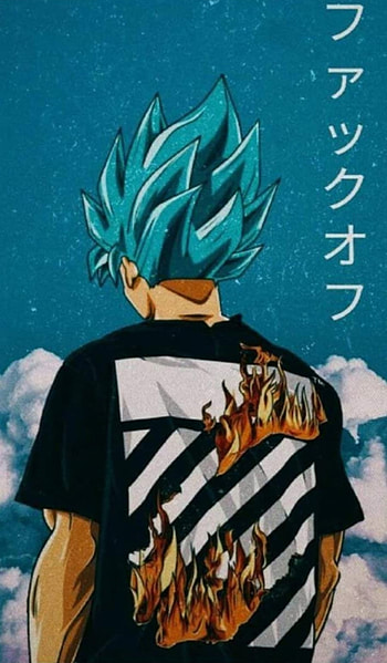 Goku drip, aqua, feather HD phone wallpaper