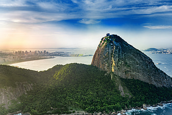 Rio de Janeiro, city, mountains, coast, aerial view HD wallpaper