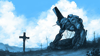 Evangelion Unit-01 : A Blue Anime Masterpiece, Anime, Neon Genesis Evangelion, Evangelion Unit-01, blue anime HD wallpaper