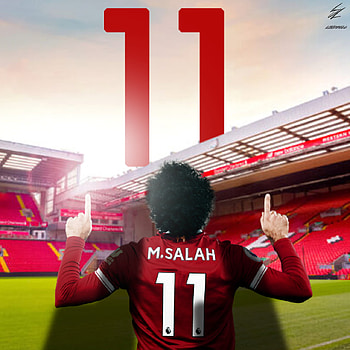 Mo Salah, 11, Liverpool FC, Liverpool, You'll Never Walk Alone, Anfield, YNWA, LFC, hopped, Salah 11, Mohammed Salah HD phone wallpaper
