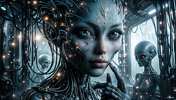 Alien girls, Sci Fi, AI Art HD wallpaper