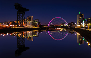 'The Squinty Bridge' - Glasgow - Scotland, Glasgow, City Bridges, Scotland, The Squinty Bridge HD wallpaper