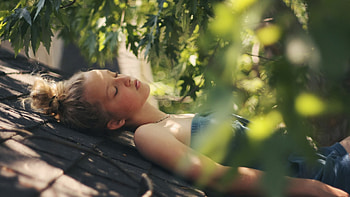 relax, garden, tierd, sleep HD wallpaper