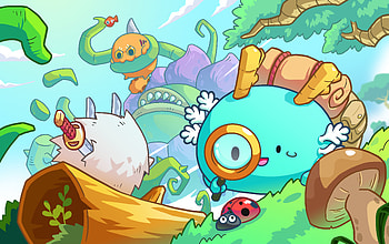 Axie Infinity, Drawing, Art, Aqua, Axie-Infinity, Green HD wallpaper
