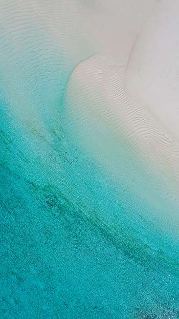 Nature, Waves, Beach, View From Above, Shore, Bank HD phone wallpaper