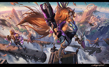 Bunny Miss Fortune, bunny, chengwei pan, fantasy, miss fortune, girl, redhead, chengwei oan HD wallpaper