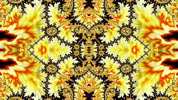 Trippy Psychedelic Fractal, trippy, psychedelic, aesthetic, yellow, Abstract, fractal HD wallpaper