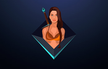 Girl warrior, The Elder Scrolls V: Skyrim, video game, minimal, artwork HD wallpaper