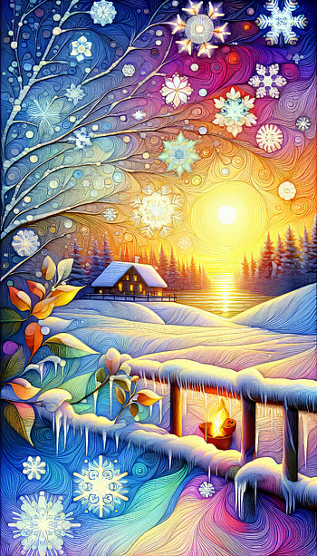 Winter Magic: December Snowflake Dream, winter, landscape, snowflake HD phone wallpaper
