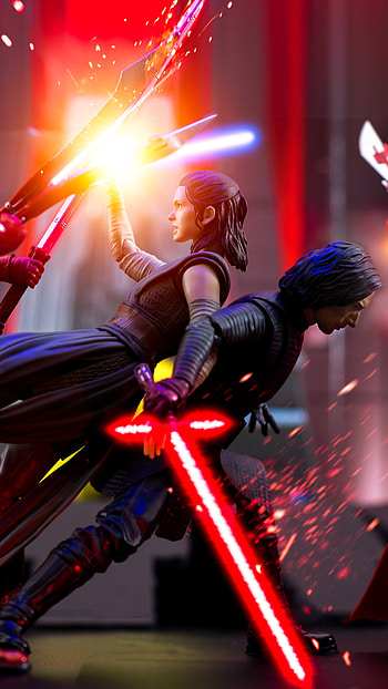Rey, Kylo Ren in Star Wars The Last Jedi, Sony Xperia HD phone wallpaper