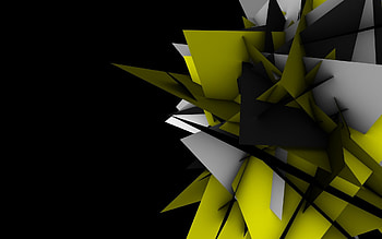 Abstract Shape, Geometric shapes, Black background HD wallpaper