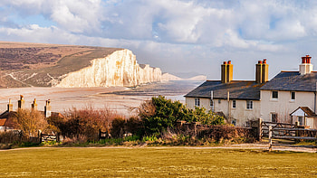 White Cliffs of Dover, Velk Britnie, Londn, Cestovn HD wallpaper