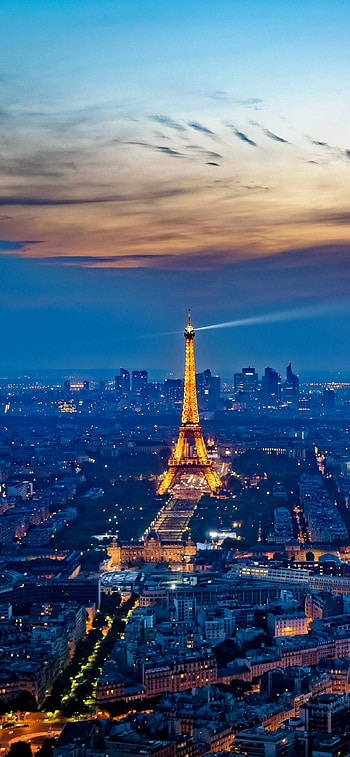 Eiffel Tower, France, Night cityscape, XS Max HD phone wallpaper