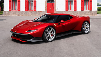 Red, Ferrari SP38, 2018 HD wallpaper