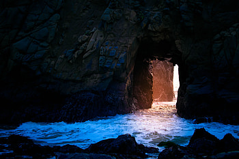 Nature, Water, Stones, Rock, Shine, Light, Cave HD wallpaper