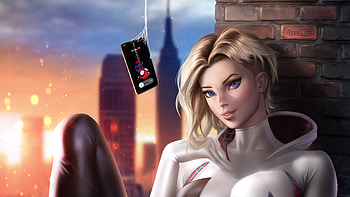 Spider Gwen Fantasy Art, spiderman-into-the-spider-verse, gwen-stacy, superheroes, animated-movies, artwork, artist, digital-art, behance HD wallpaper