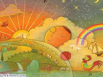 When The Wind Stops, sunshine, rainbow, moon, person, clouds, dreaming, visions HD wallpaper