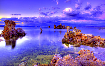 SEA STONES, sea, clouds, sky, nature, stones HD wallpaper
