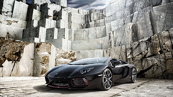 Black Lamborghini Aventador, cars HD wallpaper
