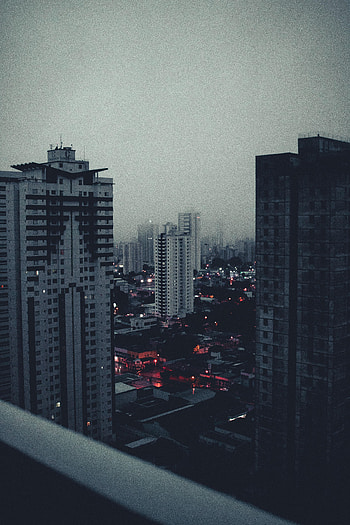 Cities, Twilight, City, Building, View From Above, Fog, Dusk HD phone wallpaper