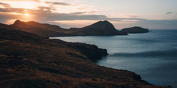 Tides And Peaks The Dual Beauty Of Beach And Mountain, mountains, beach, nature HD wallpaper