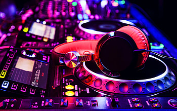 DJ station, mixer, , heads, equalizer, night club, DJ console, Electonic music HD wallpaper