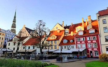 Riga, Latvia, Latvia, Riga, houses, old town, church HD wallpaper