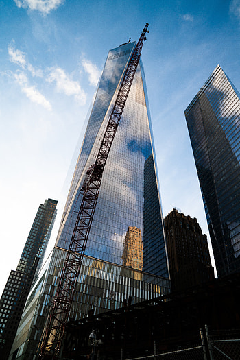 Cities, Skyscraper, Building, Facade, Bottom View HD phone wallpaper