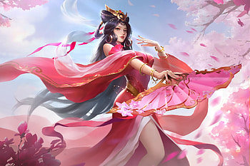Anime Girl In Chinese Pink Dress Dancing, anime-girl, anime, artist, artwork, digital-art, pink HD wallpaper