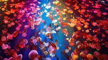 Animals, fishes, jellyfish HD wallpaper