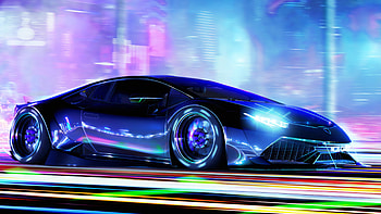 Lamborghini Auto, Cyberpunk inspiration, Gaming culture, Futuristic HD wallpaper