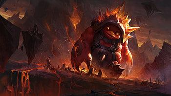 Molten Rammus Splash Art LoL Wild Rift, Video Game, League Of Legends, Rammus (League Of Legends) HD wallpaper