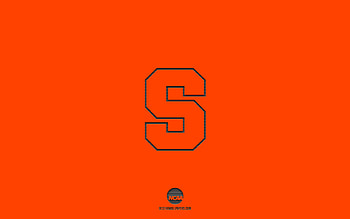 Syracuse Orange, orange background, American football team, Syracuse Orange emblem, NCAA, New York, USA, American football, Syracuse Orange logo HD wallpaper