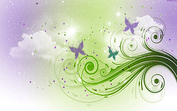 Abstract, Butterflies, Stars, Clouds, Shining, Shine, Brilliance, Line HD wallpaper