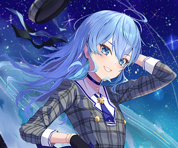 Hoshimachi Suisei, hololive, Hoshimachi Suisei, Anime, Virtual Youtuber HD wallpaper