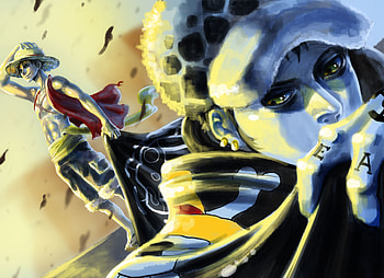 Trafalgar Law, One Piece, Monkey D. Luffy, Hat HD wallpaper