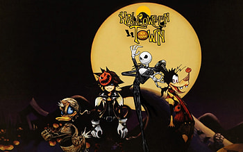kingdom hearts halloween goofy jack skellington the nightmare before christmas donald duck sora 1 HD wallpaper