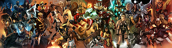 Marvel Heroes, Comics characters, Dual monitor setup, Comic book art HD wallpaper
