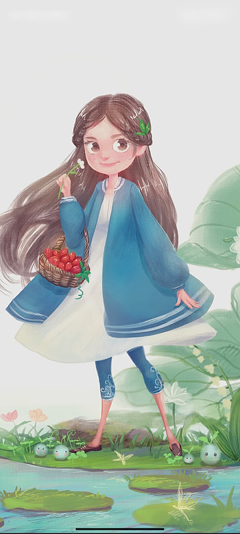 Drawing colour, aqua, doll HD phone wallpaper