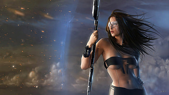 Seeking Pains, girl, warrior HD wallpaper
