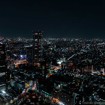 Cities, Night, View From Above, Horizon, Night City, City Lights, Overview, Review HD phone wallpaper