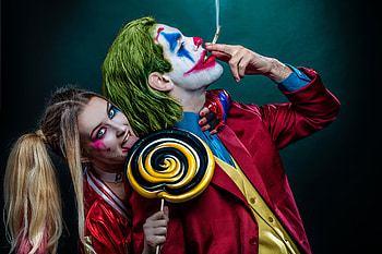 Joker And Harley Quinn Cosplay , joker, harley-quinn, superheroes, cosplay, artist, artwork, digital-art, behance HD wallpaper