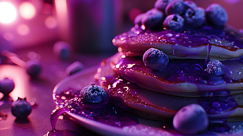 Blueberry Pancake Delight, blueberry, pancake, blueberry pancake, breakfast, dessert HD wallpaper