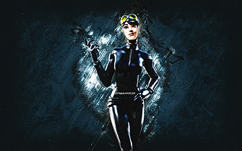 Fortnite Goggles Up Catwoman Skin, Fortnite, main characters, gray stone background, Goggles Up Catwoman, Fortnite skins, Goggles Up Catwoman Skin, Goggles Up Catwoman Fortnite, Fortnite characters HD wallpaper