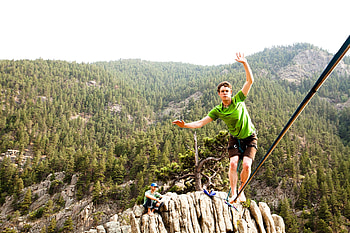 Boulder Canyon, Slacklining HD wallpaper