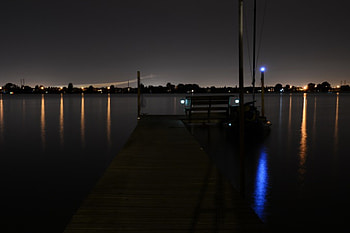 Night Lake, Nature, Night, Lights, Lakes HD wallpaper