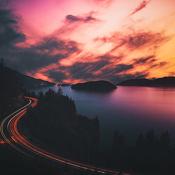 Light Trails Road, long-exposure, light, trails, graphy, road HD phone wallpaper