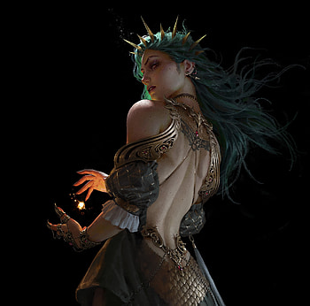 Witch, luminos, dark, frumusete, black, art, xinjin, gorgeous, girl, superb, xin jin, halloween, fantasy HD wallpaper