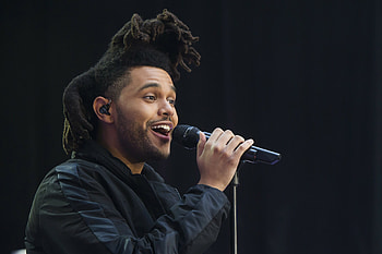 The Weeknd, background, High-definition visuals, Striking HD wallpaper