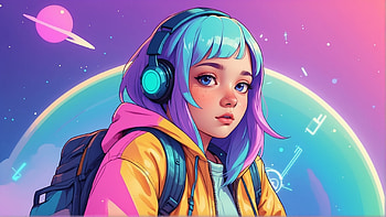 Girl, colorful, Anime, drawing, woman, style HD wallpaper